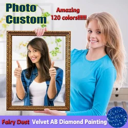 Part Fairy Dust Diamond Painting Custom 120 Colors Resin Kits Photo Full Drill DIY 5D AB Mosaic Rhinestones Embroidery Gift