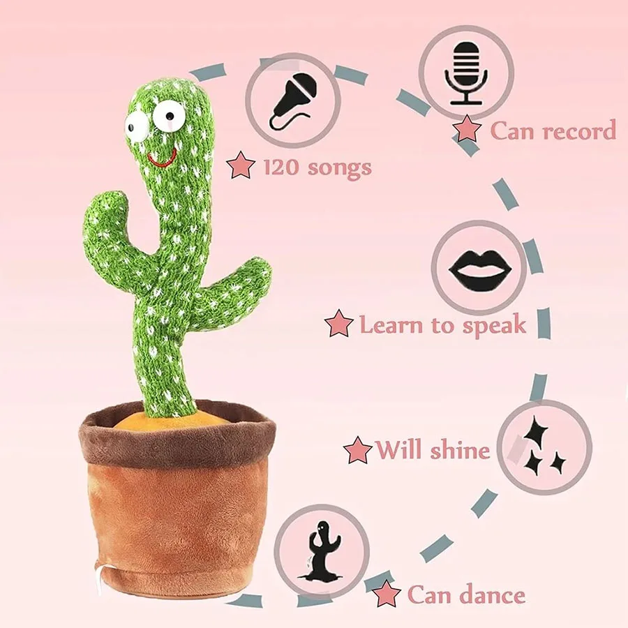 Dancing cactus Twist singing talking cactus toy interactive plush toy