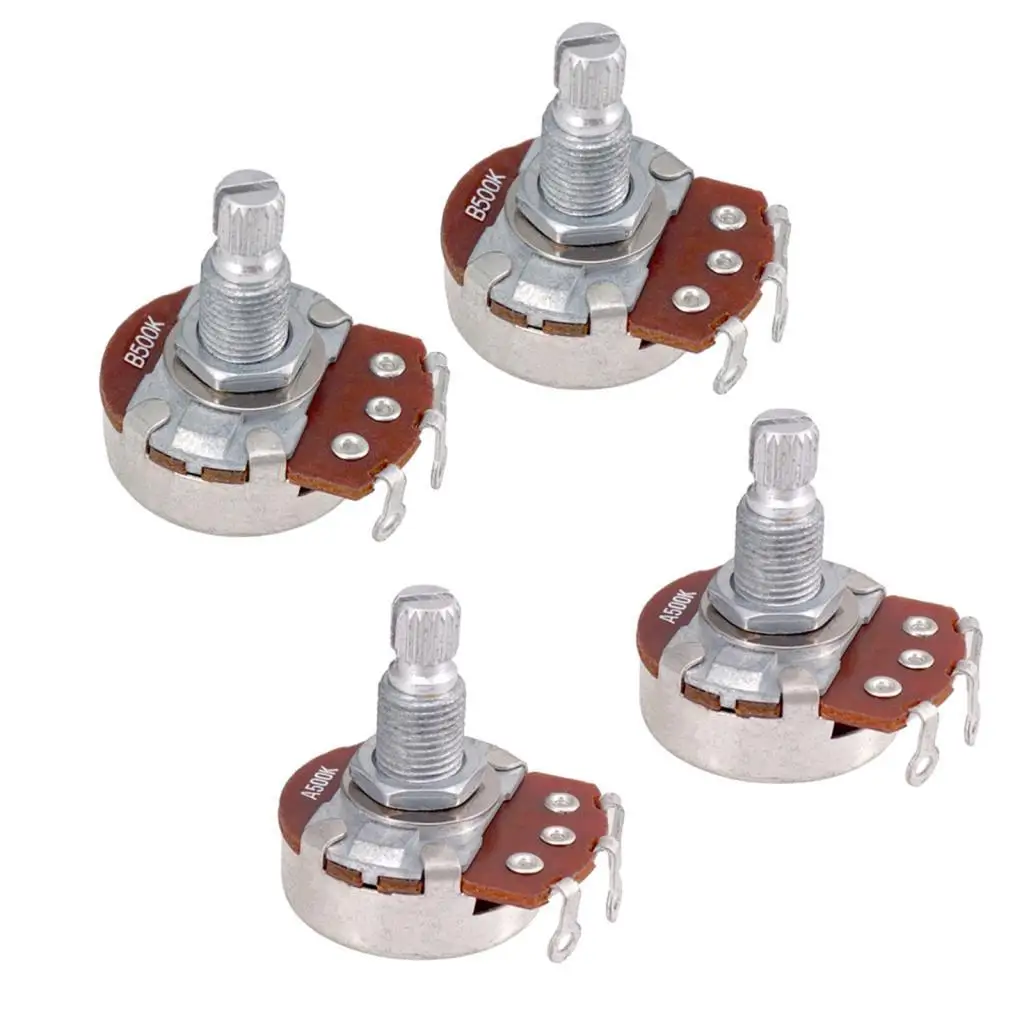 Potenziometro per chitarra Audio 500K Sostituzione per chitarra elettrica Confezione da 4