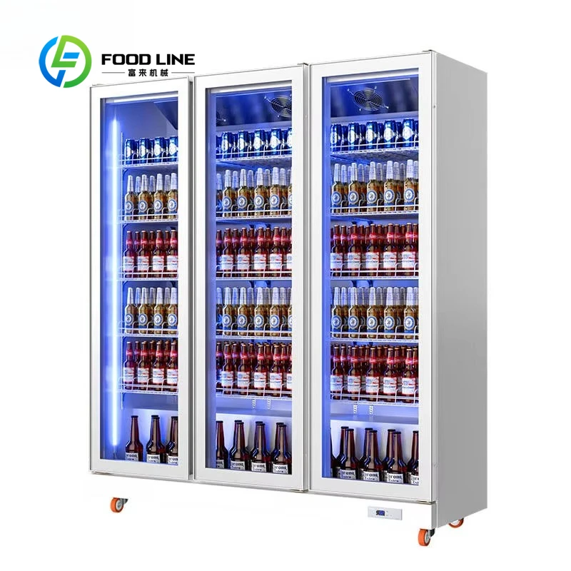 Customized size Commercial grocery store, convenience store, supermarket, vertical display refrigerator, freezer