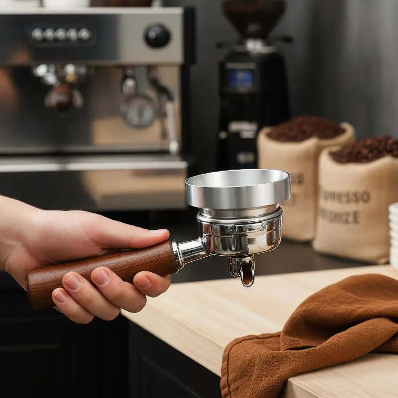 51/53/58mm Universal Magnetic Coffee Receiving Ring Anti-Splash Coffee Powder Dosing Ring Distribution Quantitative Accessory