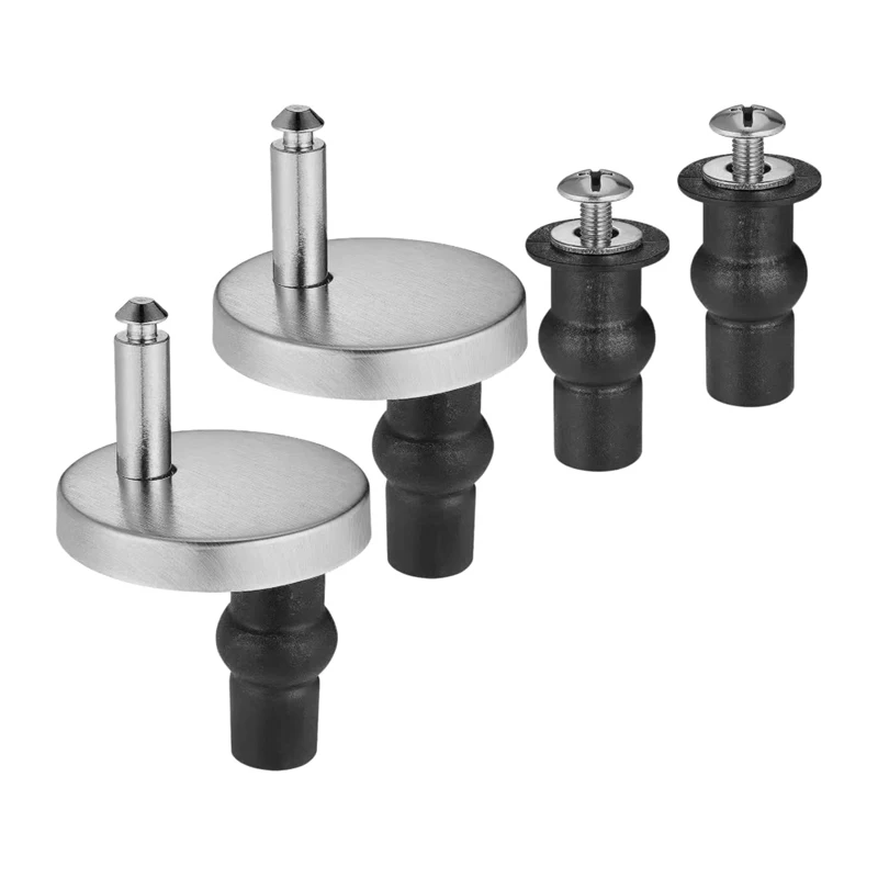 4Pcs Quick Release Toilet Seat Fixings Set Toilet Seat Screws Universal Toilet Seat Hinge Top Fix Hinge Kit Toilet Accessories
