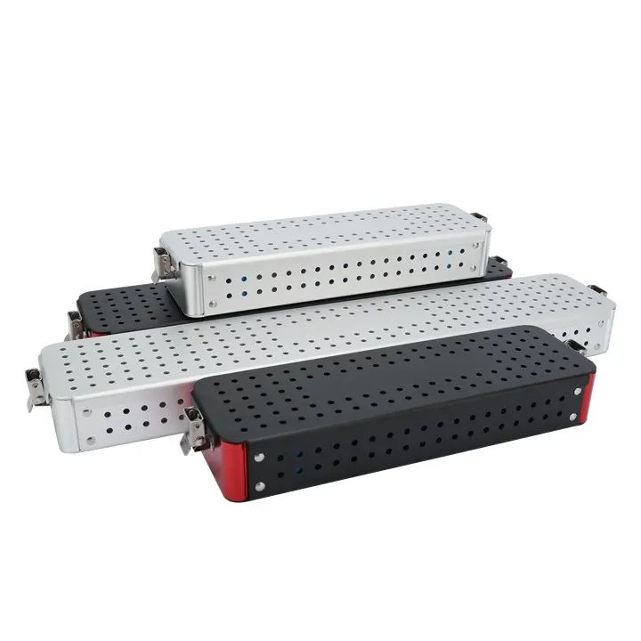 Aluminium Alloy Laparoscope Sterilization Trays Endoscope Sterilization Container Box  Autoclave Sterilization Box