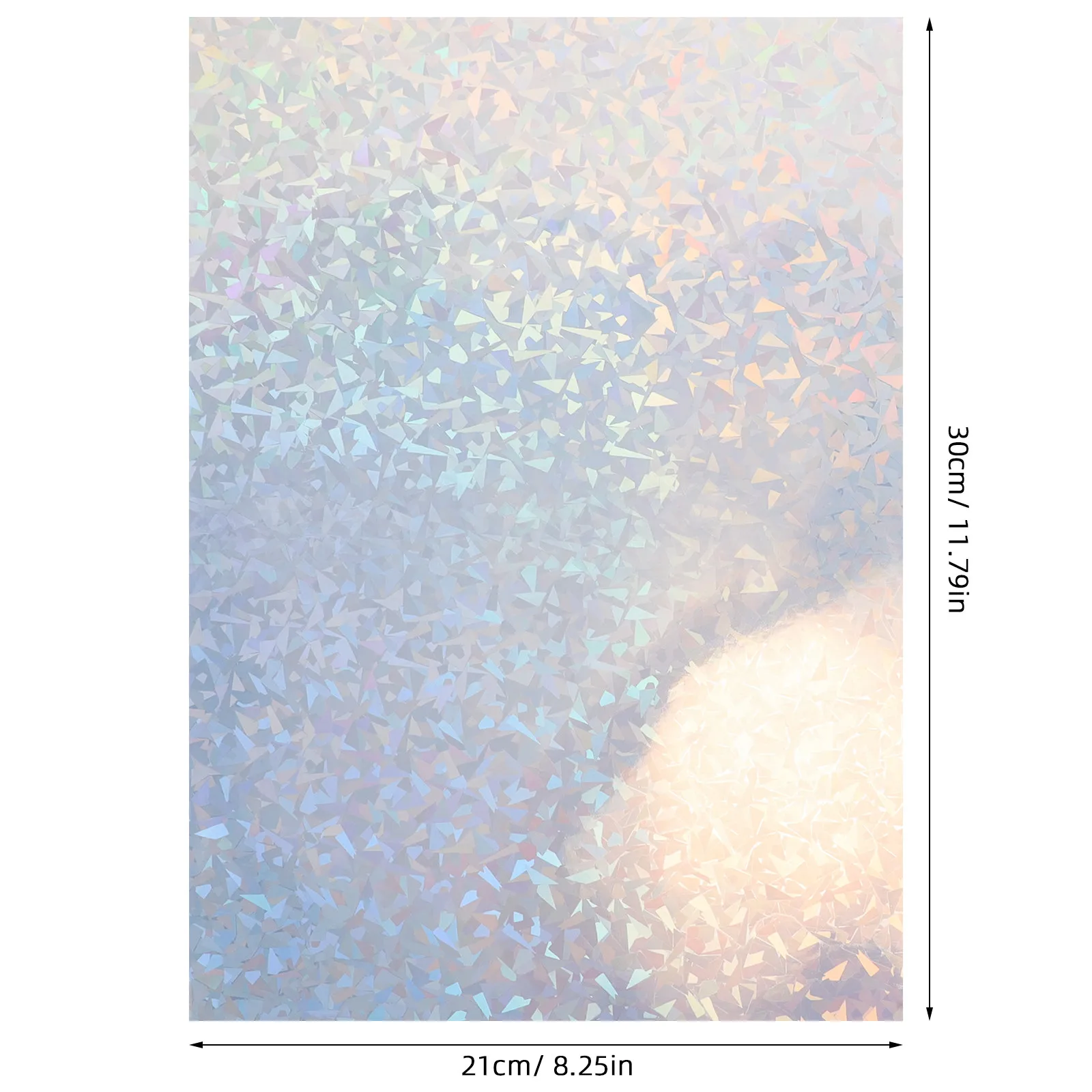 20Sheets Waterproof Holographic Vinyl Sticker Paper A4 Printable Self-Adhesive for Inkjet Laser Printers Crafting Labels Office