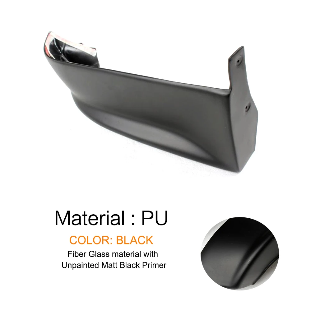PU Unpainted Black Primer Auto Car Rear Splitters Bumper Lip Apron Flaps Cupwings For Subaru Impreza 8th 2003-2005