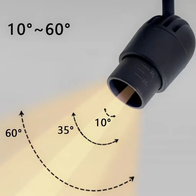 LED focus track spotlight 350 degree rotating zoom Museum Ceiling light Dining bar Focus rail light 5W7W10W12W15W indoor lightin - Image 5