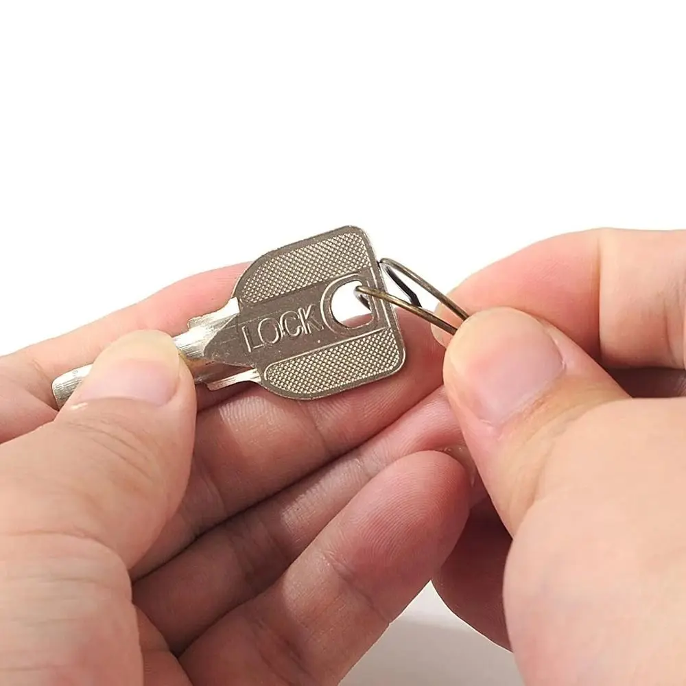 20ชิ้นพวงกุญแจแหวนทองสัมฤทธิ์โบราณแยกแบน DIY เครื่องประดับทำอุปกรณ์งานฝีมือวัสดุโลหะ