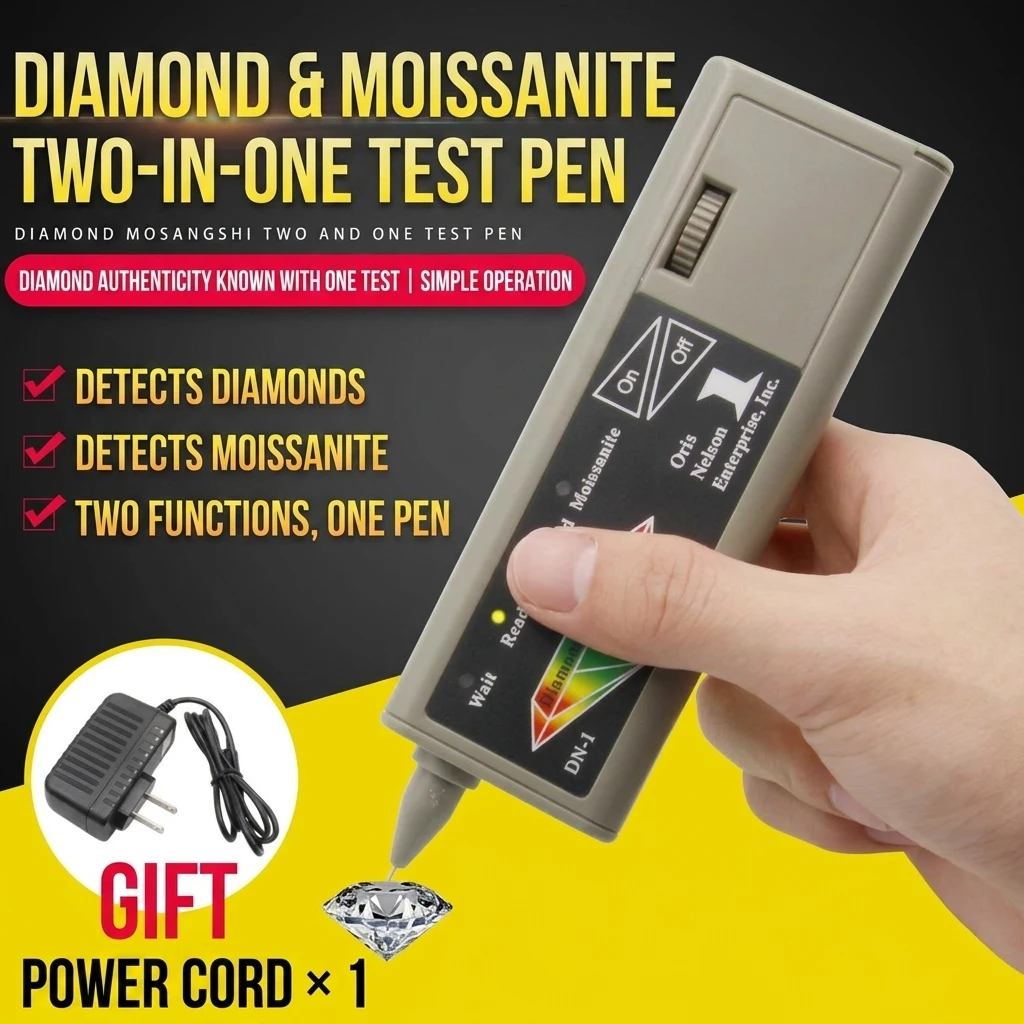 Diamond and Moissanite Pen-Type Thermal Conductivity Tester for Authenticity Detection of Gemstones
