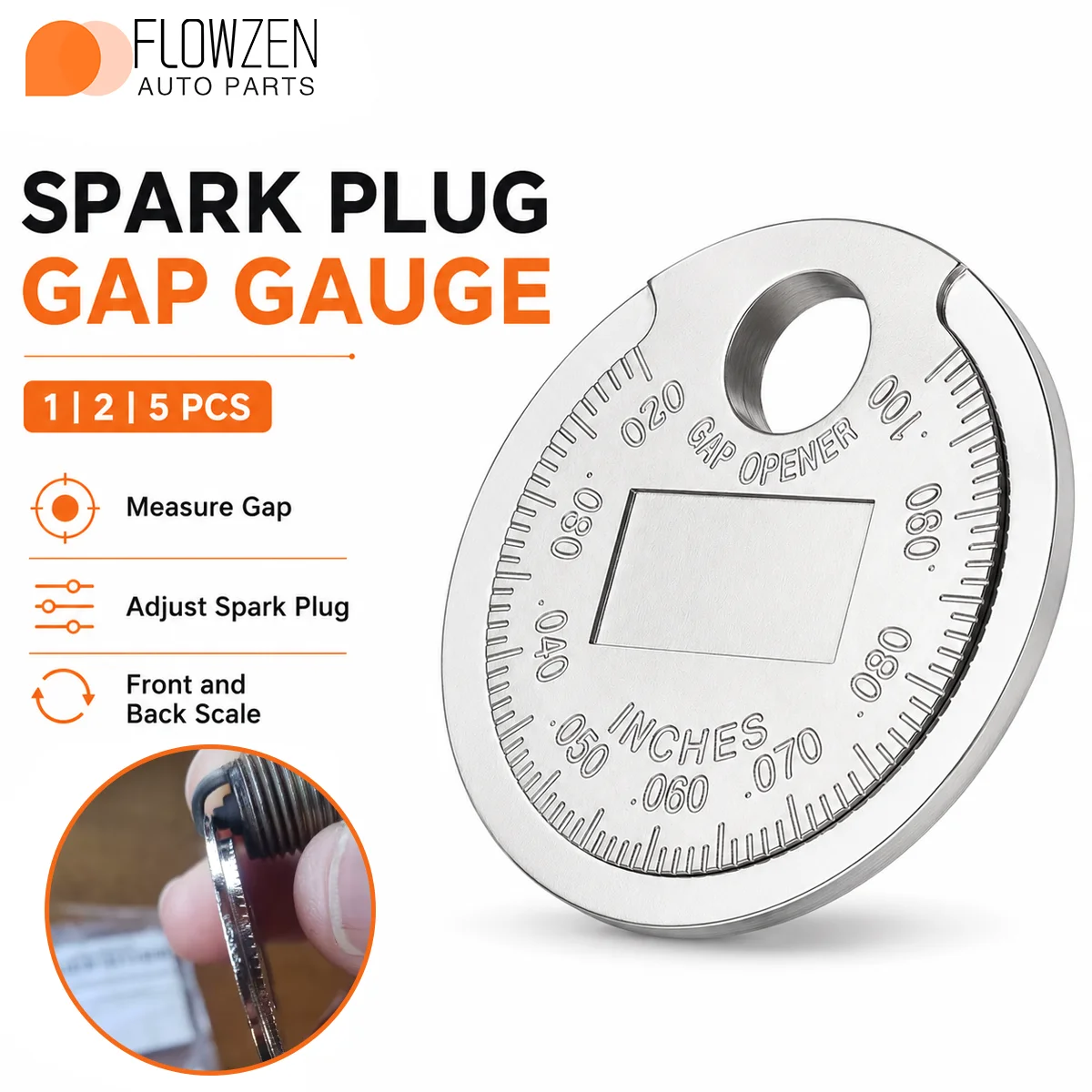 1/2/5pcs Spark Plug Gap Gauge Tool High Precision Thickness Measuring Tool Portable Car Motorcycle Maintenance Repair Accessory