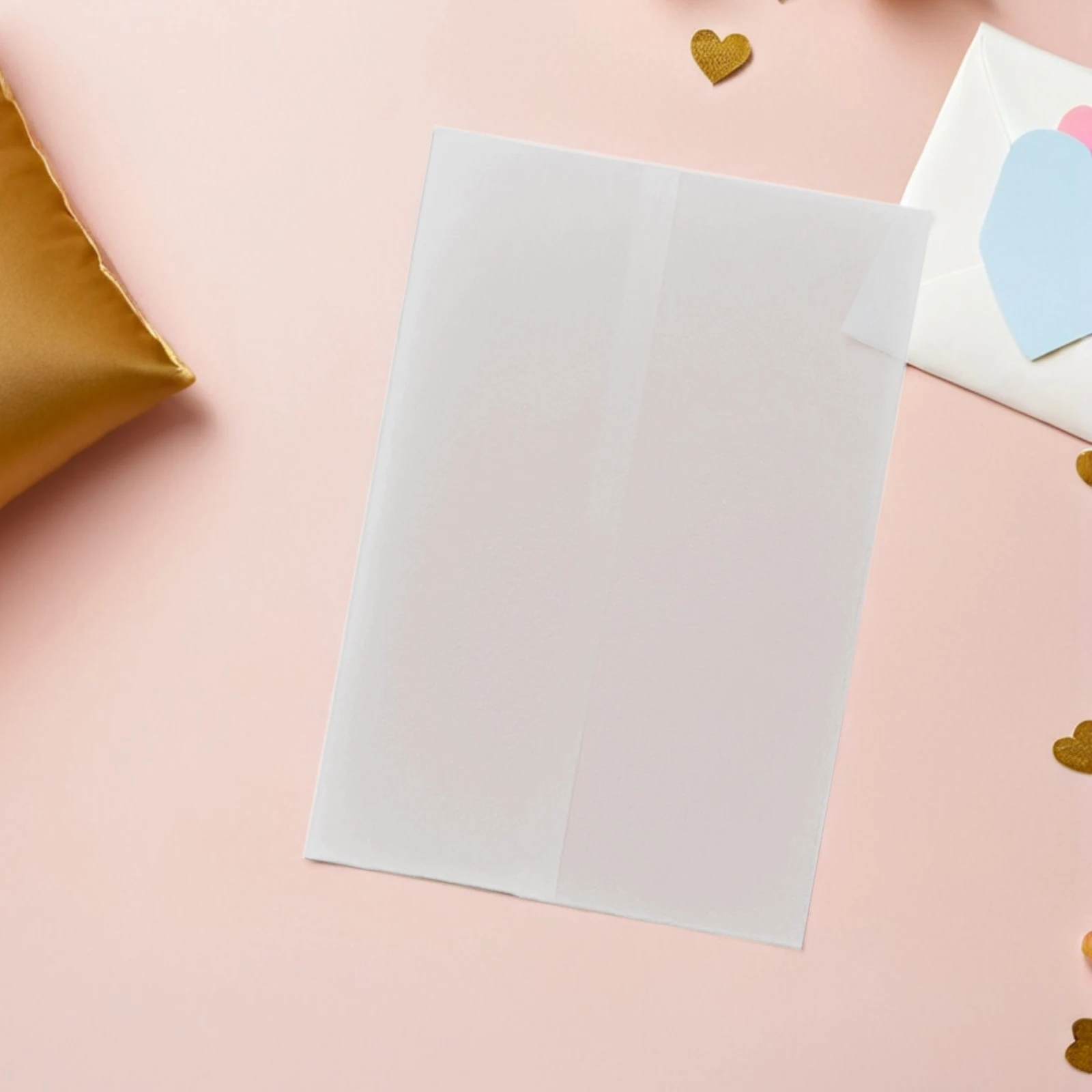 

50Pcs Kraft Paper Envelopes Translucent Tracing Paper Material for Invitation Cards Greeting Cards Letters Photos Holiday