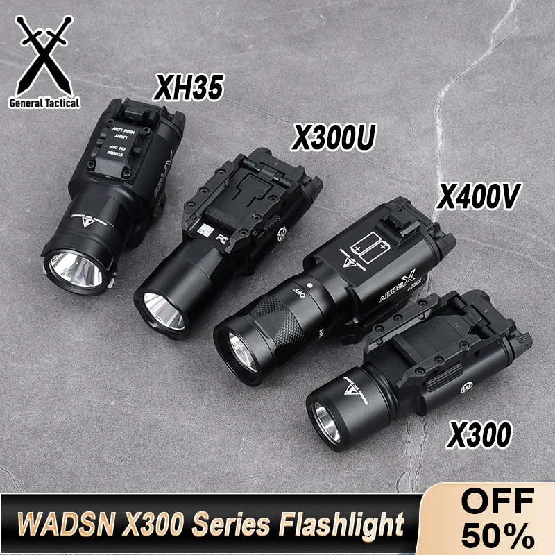 WADSN Tactical X300 Series Hanging Metal Flashlight X300U Ultra XH35 X300V Pistol Light For SF Airsoft Hunting Gun Glock G17 19