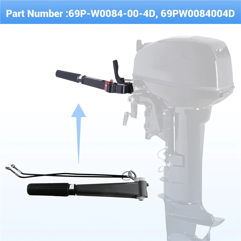 Leading-Edge-69P-W0084-00-4D Handle Steering Assy For Yamaha Outboard Motor 2 Stroke 25HP 30HP 69P-W0084 689-42111 689-42111-01-