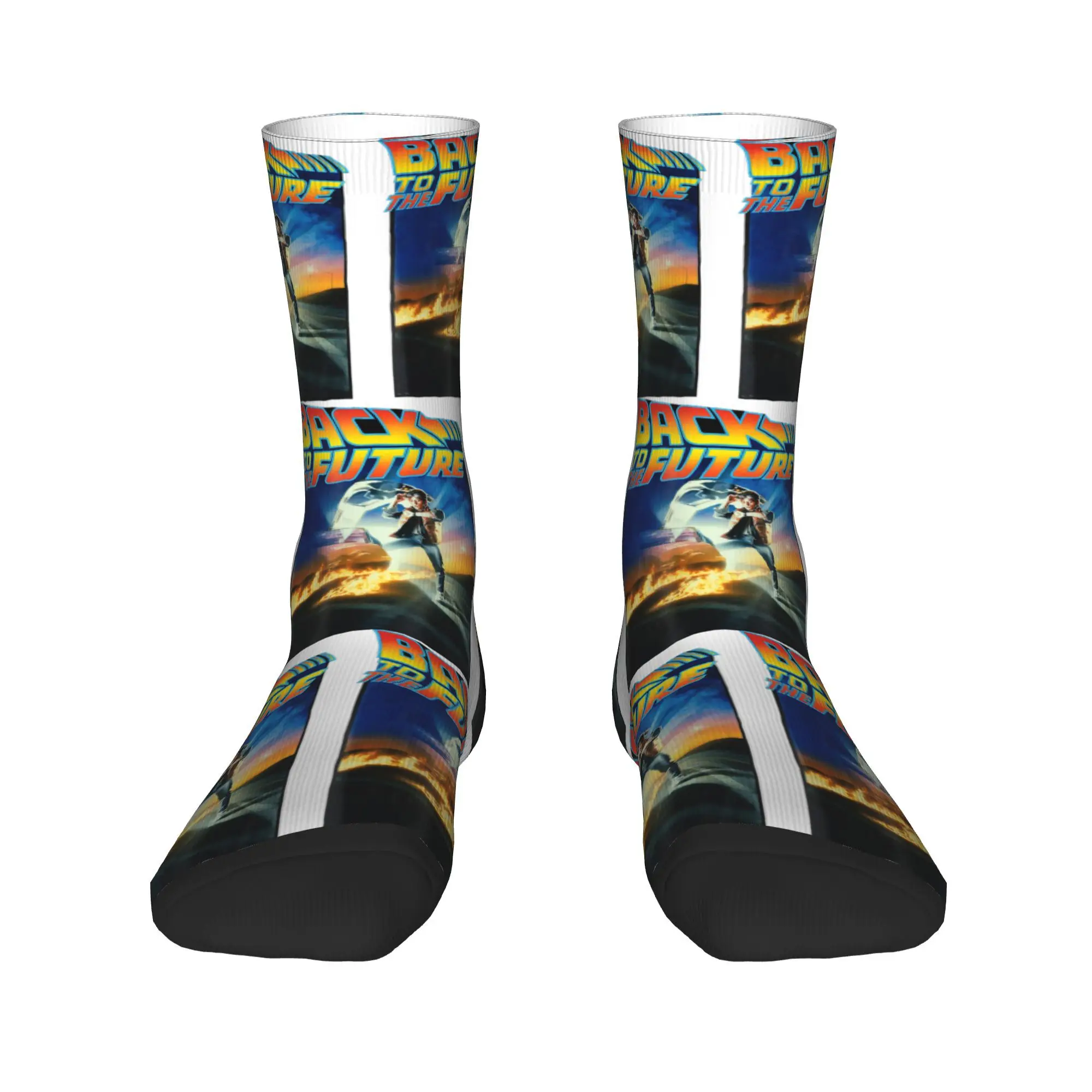 Back To The Future  Socks Harajuku Sweat Absorbing Stockings All Season Long Socks Accessories for Unisex Gifts