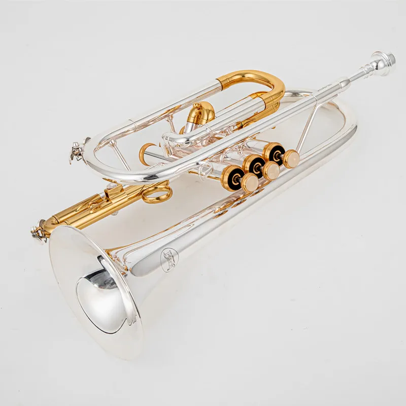 Vincent Bach TR-184SML B Flat Cornet Silver Plated Finish Golden Key Buttons Professional Performance Brass Instrument