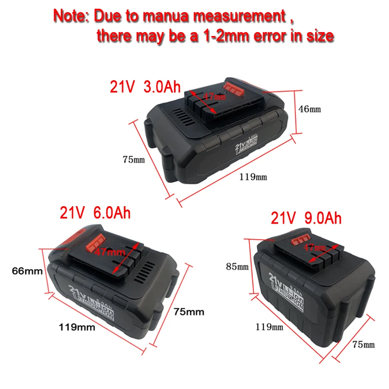 21V Power Tool Rechargeable Lithium Battery For Cordless Electric Wrench Car impact wrench