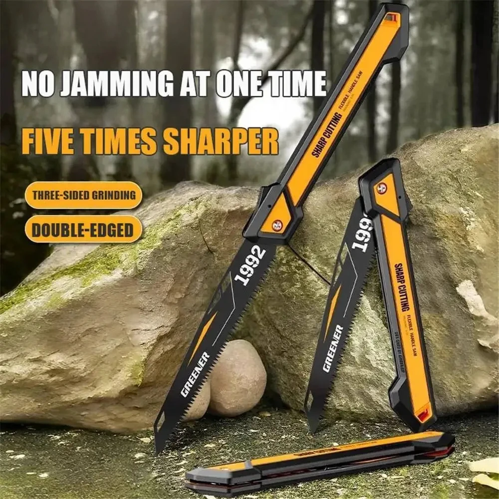 SK5 فولاذ سميك مقاوم للصدأ قابل للتعديل قابل للطي لأدوات النجارة منشار خشب يدوي #2