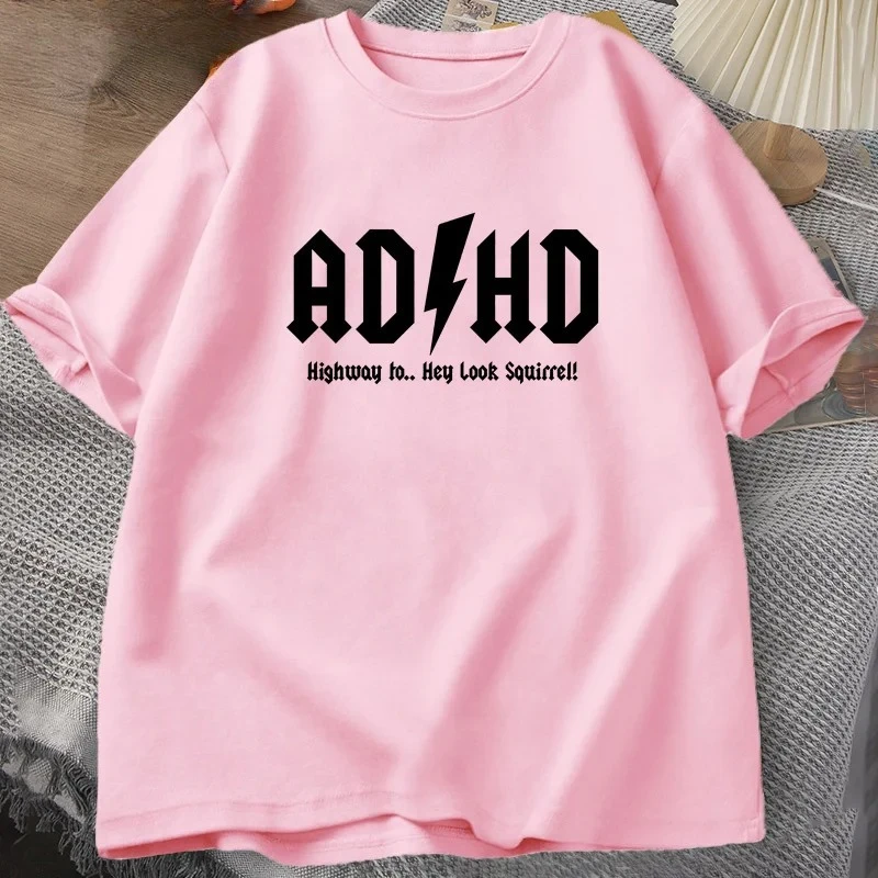 ADHD الطريق السريع يا نظرة السنجاب تي شيرت الرجال النساء الروك روك آند رول تي شيرت الشارع الشهير بلايز ملابس للرجال للجنسين بلايز #5