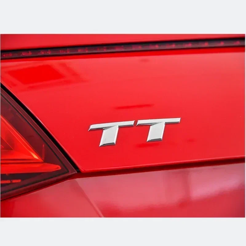ثلاثية الأبعاد ABS كروم أسود TT شعار سيارة الخلفي الجذع شعار شارة ملصق الشارات لأودي TT RS MK1 8N 8J MK3 8S MK2 اكسسوارات
