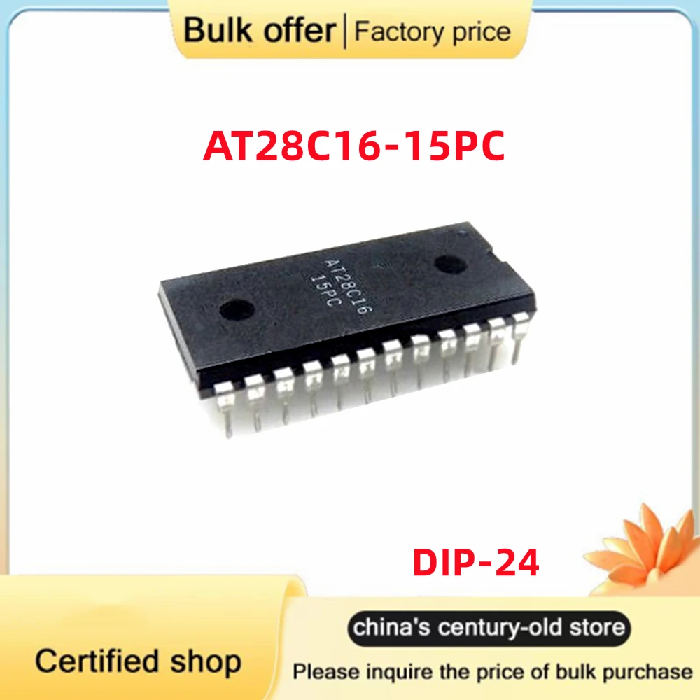 5PCS/Lot Original AT28C64B AT28C16B-15PC DIP-24 memory chip