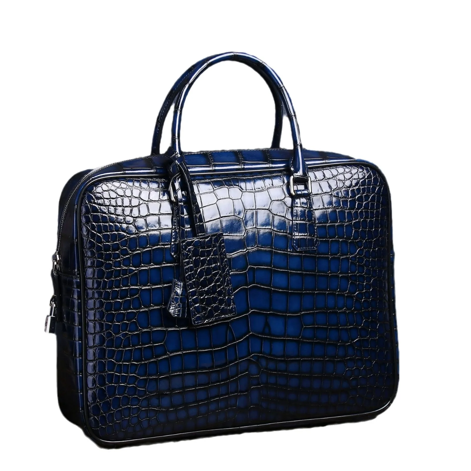 

New color crocodile belly pattern men's briefcase casual large capacity luxury handbag computer bag business bag
