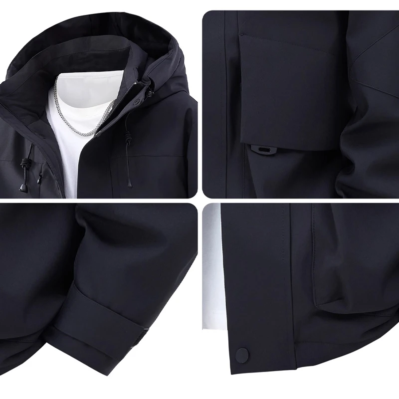 YESUNION للجنسين سميكة بطة أسفل سترة معطف الشتاء الدافئ يندبروف مقاوم للماء معطف فضفاض غير رسمي موضة الطقس البارد القماش