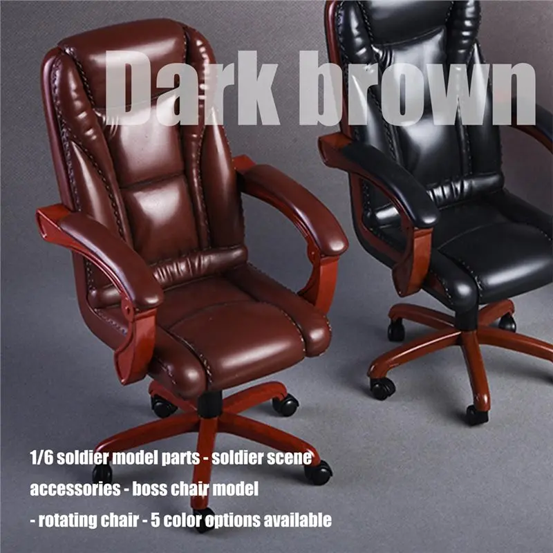 Rotating Desk Chair Model For 1/6 Scale Action Figure Display Scene Decorative Accessories For Model Collector