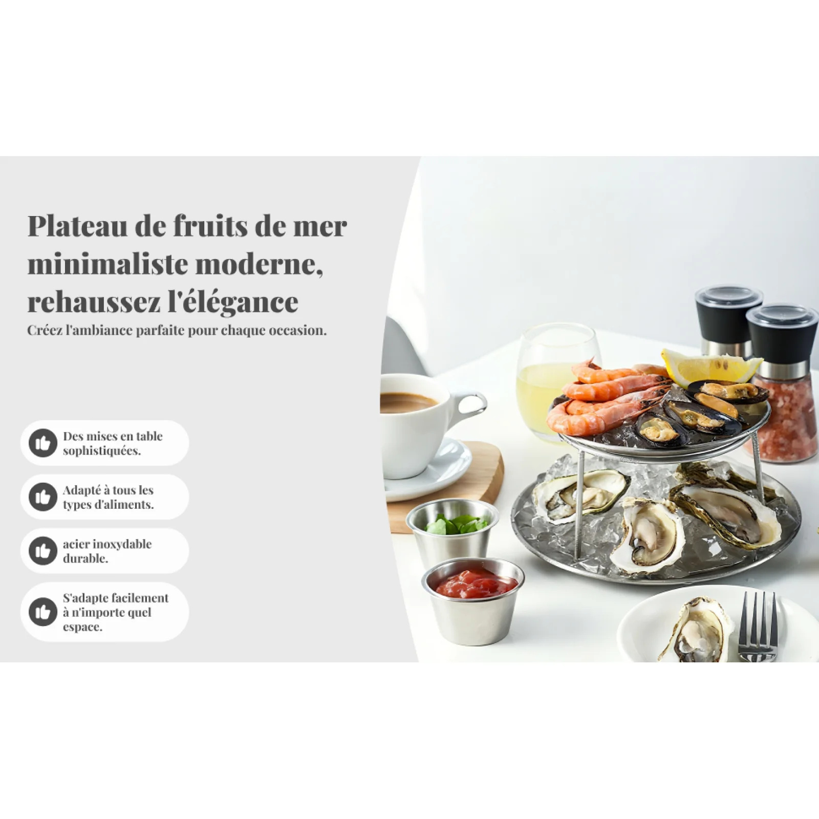 Seafood Serving Plate Rack Seafood Platter Set Lightweight Multipurpose BBQ Platter Dish Rack Storage Stand for Coffee Store