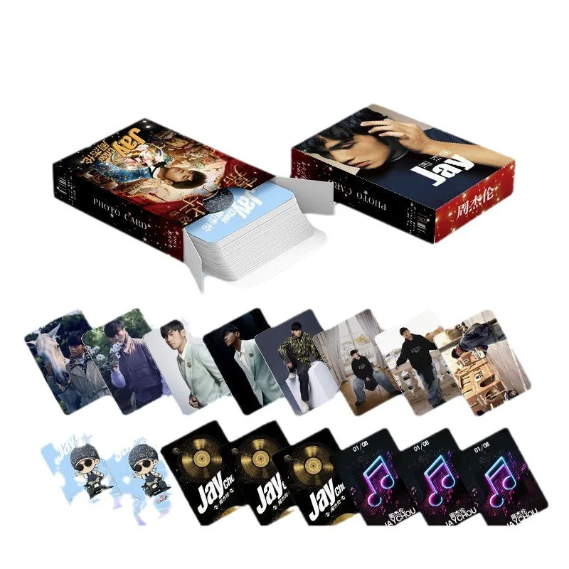 Bview Art Jay Chou Премиум карты в стиле ЛОМО — набор из 55 голографических 3-дюймовых фотокарточек в подарочной упаковке