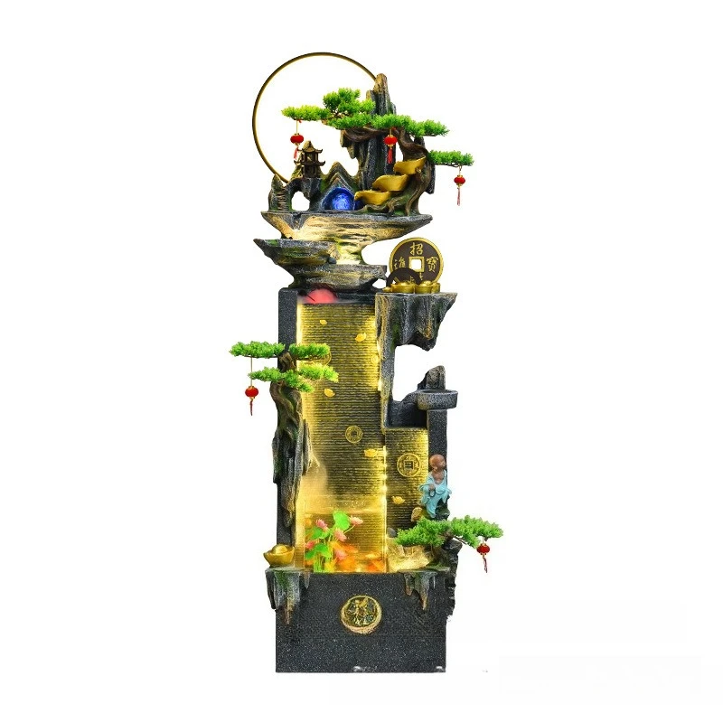 Rockery fountain flowing water ornament, living room entrance office floor ornament