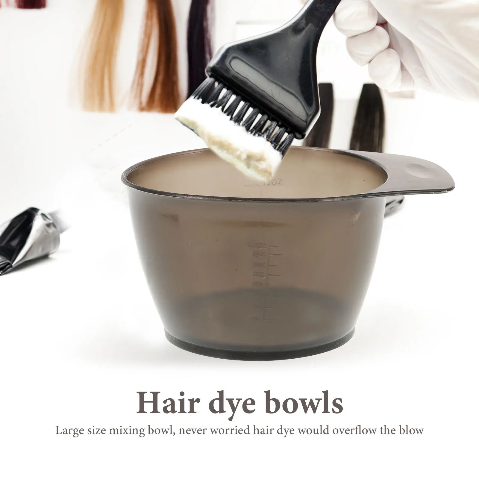 مجموعة واحدة من أدوات صبغ الشعر شديدة التحمل للشعر الطويل القصير والمجعد والمستقيم تتضمن وعاءً بسعة كبيرة لتلوين درجة الصالونات #4