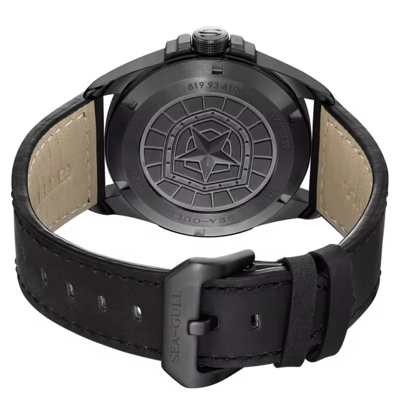 Sea-Gull 43mm Pilot Mechanical Watches For Men Vintage Military ST2500 Movement Automatic Watch Luminous 10 Bar Waterproof 6107