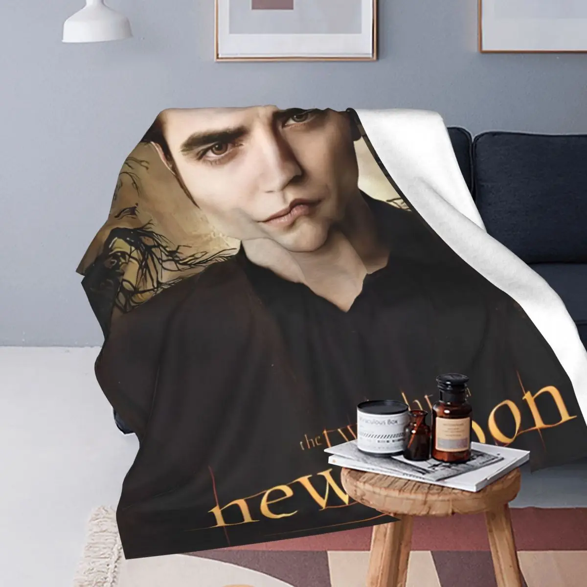 The Twilight Saga Blankets Flannel Summer Edward Multi-function Super Soft Throw Blankets for Bed Travel Rug Piece