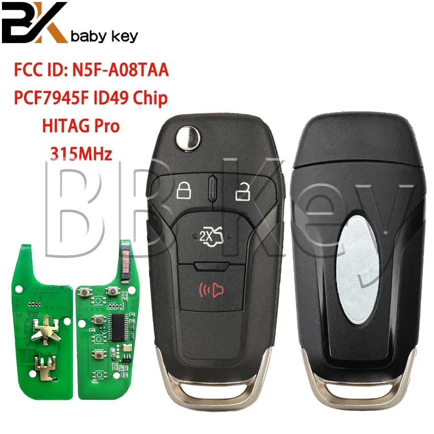 

BB Key For N5F-A08TAA ID49 PCF7945F Chip 315MHz Car Remote Key Fit For Ford Fusion Transit Escort Explorer 2013-2021