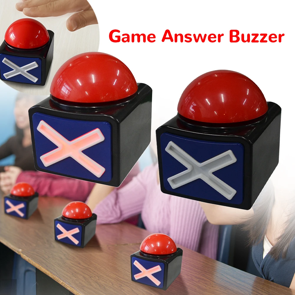 

Red Alarm Sound Play Button with Sound and Light Trivia Quiz Got Talent Buzzer Game Play Botton for Contest/Game Show/ Party