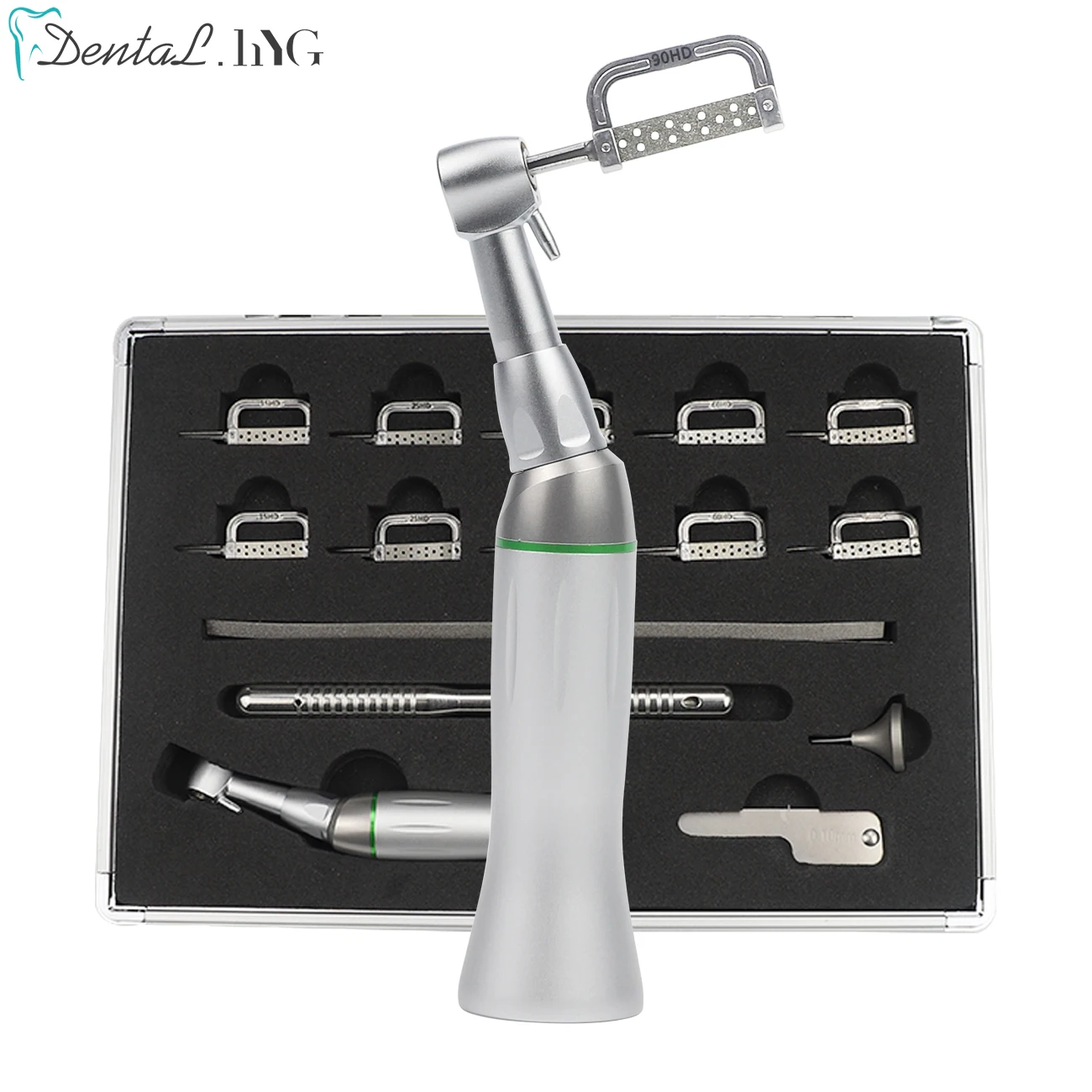 Dental 4:1 Reciprocating Interproximal Strip Contra Angle Handpiece Orthodontic Treatment Enamel Gauge Measure Tooth Gap Metal