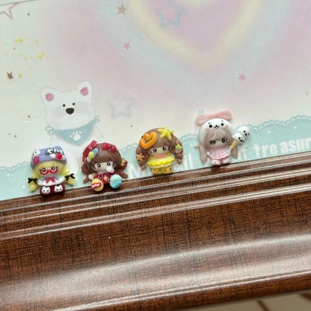 

1Pc Kawaii Hello Kitty 3D Acrylic Mold Nail Art Decorations Cartoon Bowknot Ice Cream Glasses Candy Silicone Nails Carving Mold