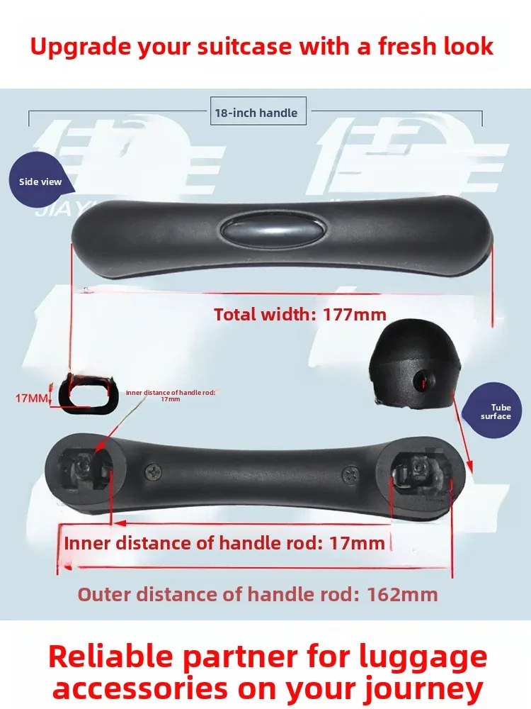 Universal Luggage Handle Replacement for Suitcase Speaker Tool Box Bag Carryon Extension Rod Repair Parts Hardware Accessory