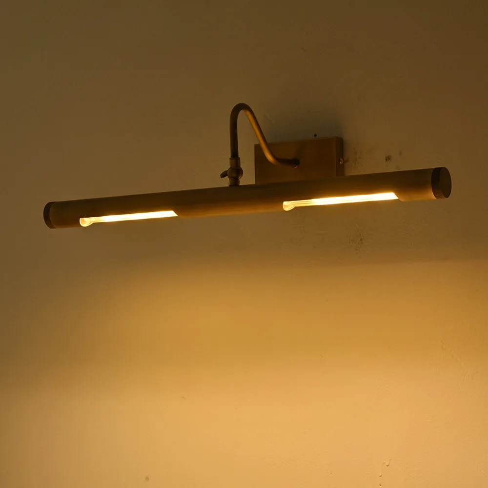 Retro Adjustable Copper Wall Light Suitable Bathroom Cabinet Mirror Front Light Living Room Hotel Wall Lamp LED Lamp