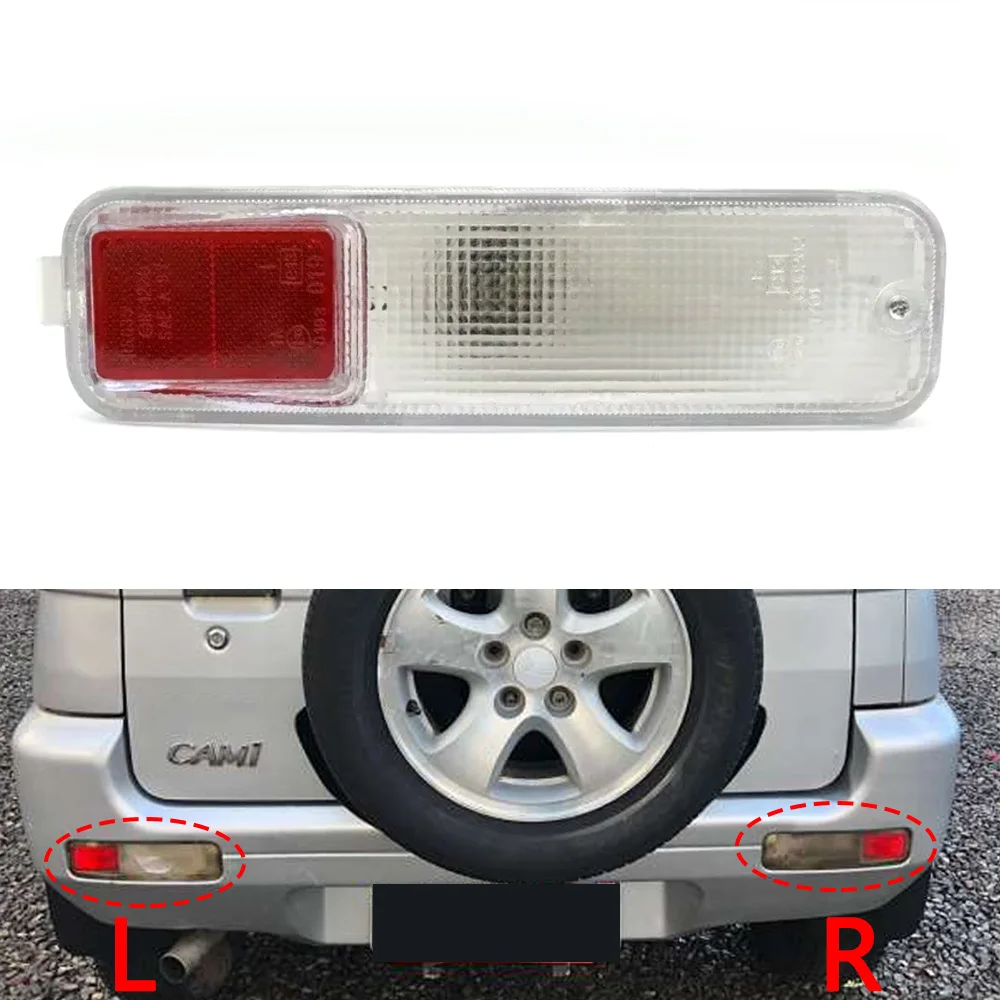 Car Tail Light With Bulb Red White Lens Reflector Rear Bumper Fog Lamp For Toyota Daihatsu Sirion Terios J100 Cami J10 1997-2005