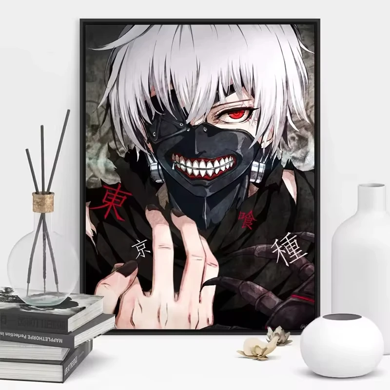 Japanese Anime Tokyo Ghoul High Popularity Cartoon Kaneki Ken Canvas Painting Posters Prints Wall Art Pictures Room Home Decor