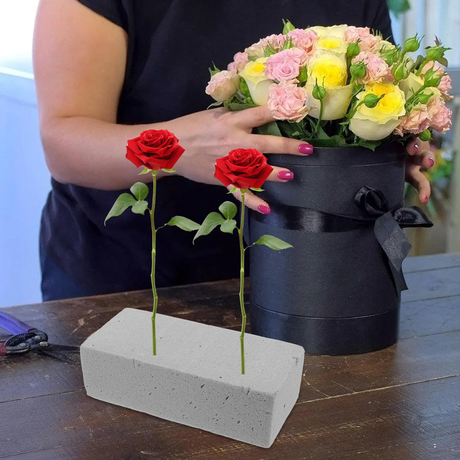 كتلة رغوة الأزهار قوية ماصة للزهور الاصطناعية الطازجة ترتيب ديي الزفاف الديكور الحرفية إمدادات الحديقة #3