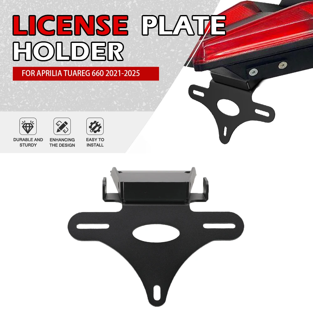 

For Aprilia Tuareg 660 2021-2022-2023-2024-2025 Motorcycle Rear License Plate Holder Bracket Tail Tidy Fender Eliminator Kit