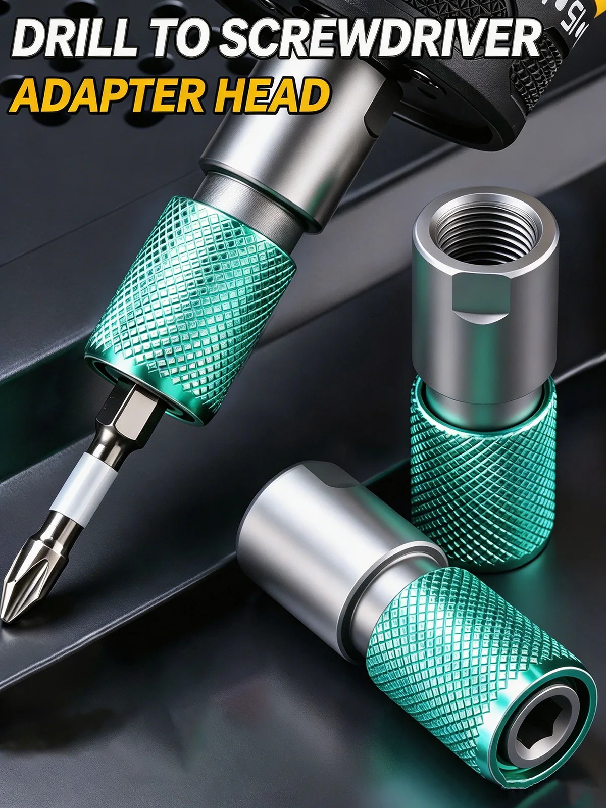 1/2 3/8 to 6.35mm Hex Shank Drill Converter Self Locking Quick Release Adapter For Motorcycle Repair Electric Hand Drill Tools