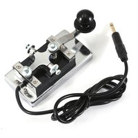 3.5mm Stainless Steel K4 Morse Wrench Set Plug Manual Telegraph Morse Key Handy CW Morse Keyer for Shortwave CW Radio