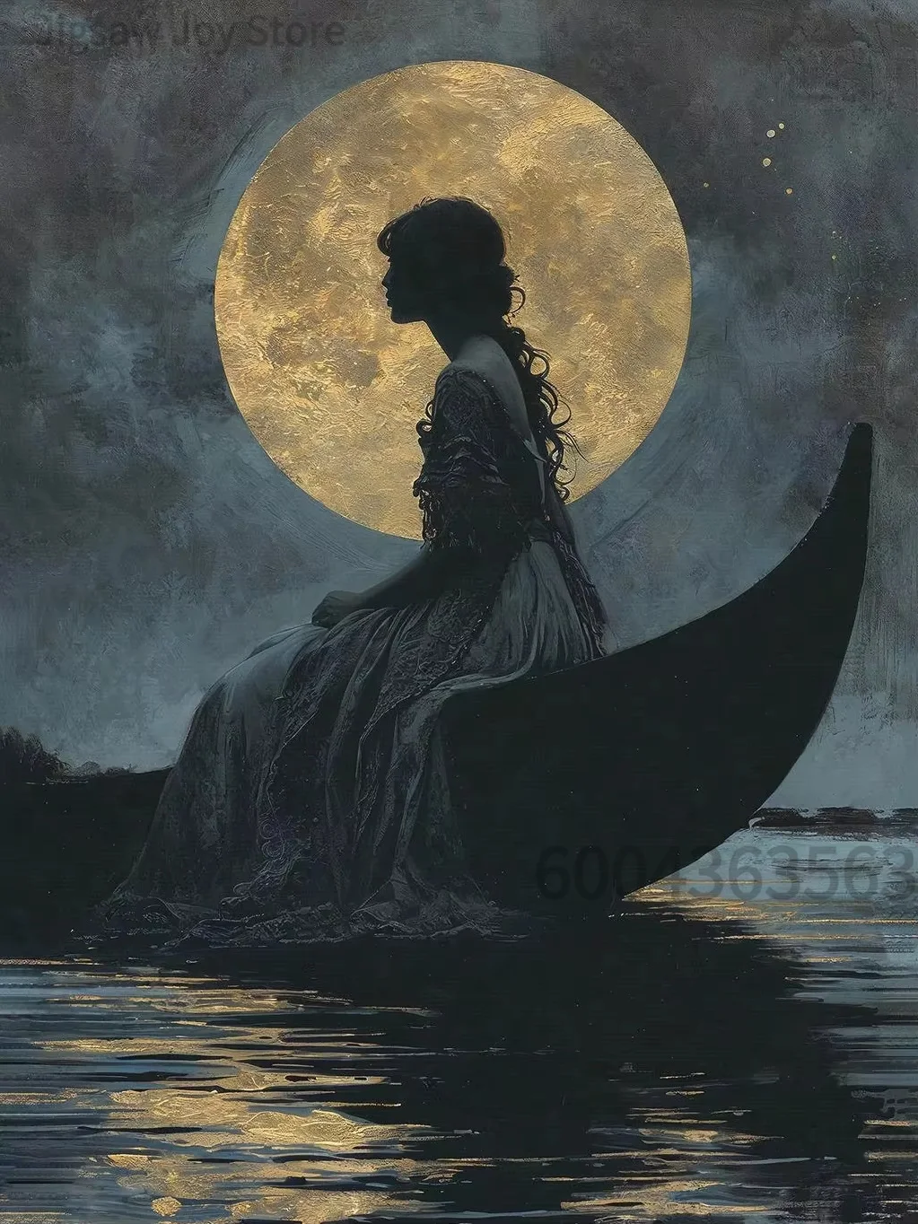 Decor Art Jigsaw Puzzle, Moonlight Boat Lady, Forest Sleeping Elf, Galaxy Golden Gown Lady, Elf & Fox, 500-2000Pcs