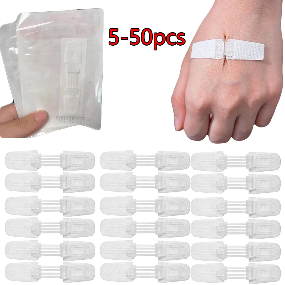 5-50pcs Wound Closure Patch Zipper bandage Painless Suture-free Wound Dressing Patches Zip Suture Reducer bandage