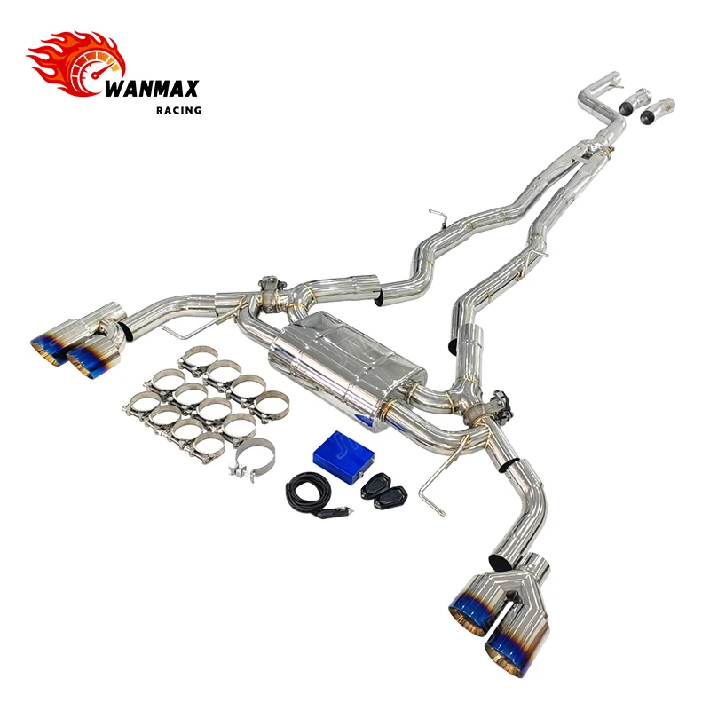 Stainless Steel Catback Muffler Exhaust System for 2018+  X3X4 M40i Valved Sport G01G02  3.0l I6 Exhaust Equal Length