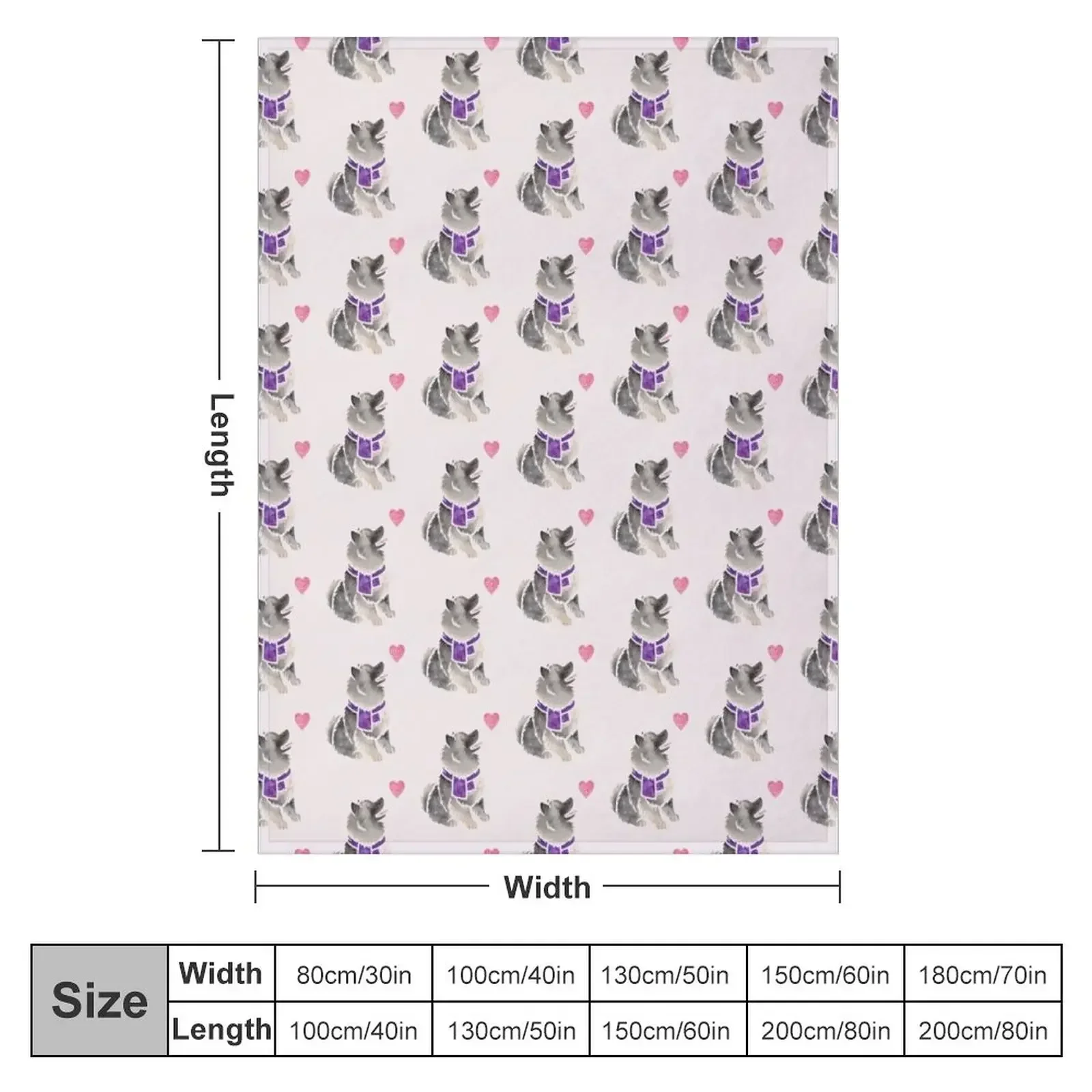 Watercolour Keeshond 2 Throw Blanket couch cozy soft plush fuzzy picnic outdoor blanket