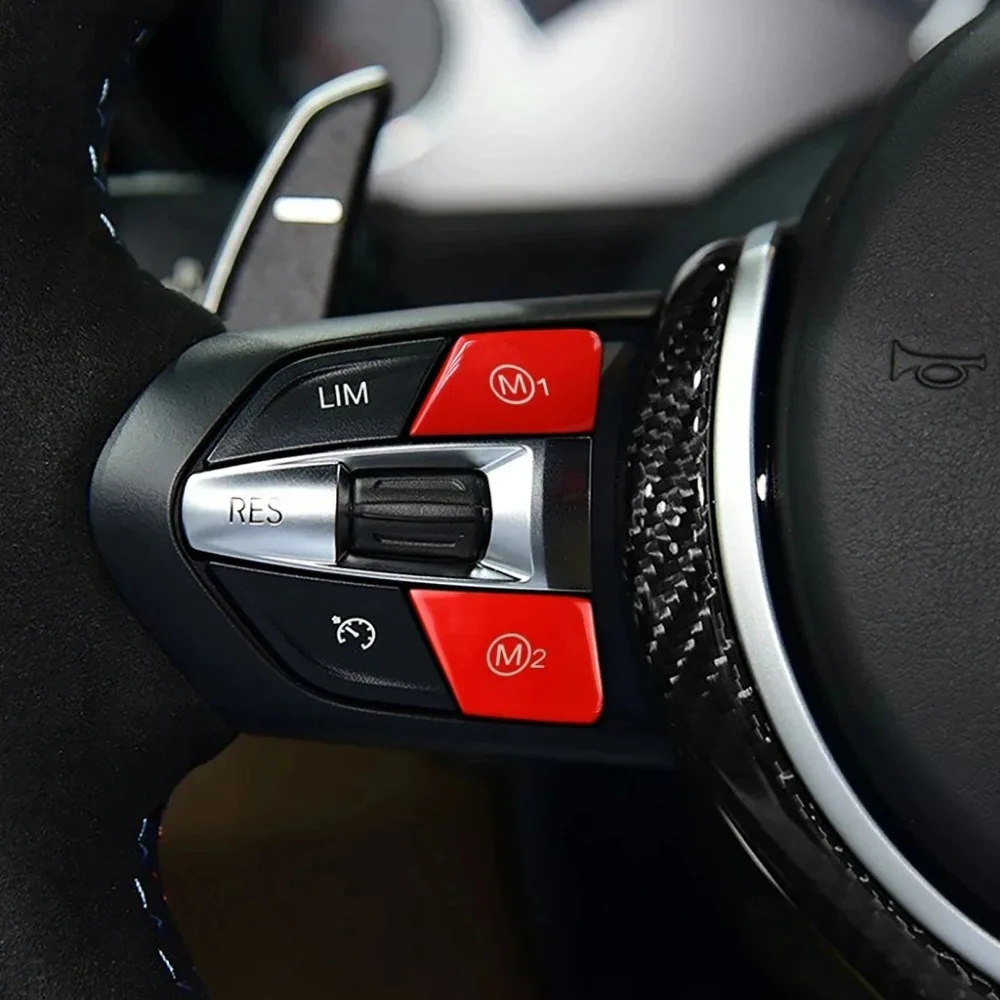 Car Steering Wheel M1 M2 for Switch Button Cover for BMW M3 M4 M5 M6 X5m X6m F80 F82 F83 F10 F15 F16 F21 F30 F32 F33 F36 F06 F12