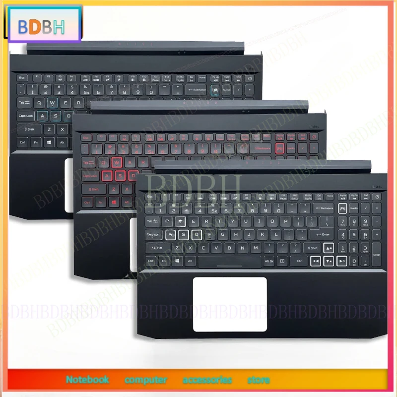For Nitro5 AN515-55-56-57-45 N18C3 Original New US Keyboard Laptop Palmrest Upper Top Case Backlight Replacement Keyboard